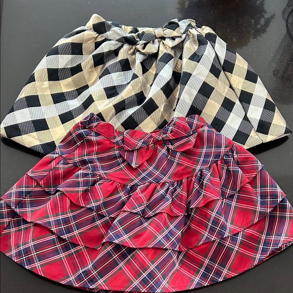 Gymboree Holiday Plaid Skirt Set